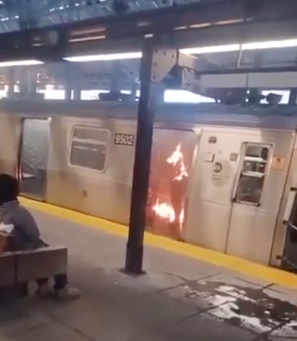 Sleeping woman set ablaze on NYC subway…